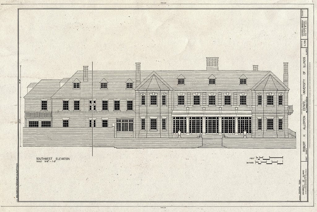 Blueprint HABS IL-1216 (Sheet 7 of 16) - Robert H. Allerton Estate, Monticello, Piatt County, IL