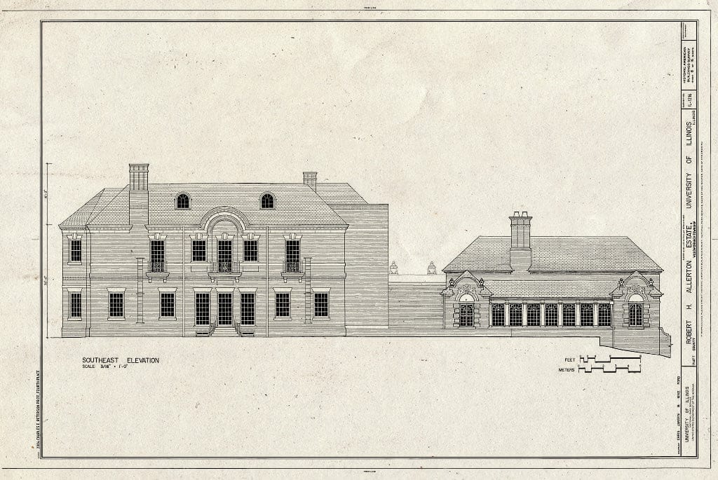 Blueprint HABS IL-1216 (Sheet 8 of 16) - Robert H. Allerton Estate, Monticello, Piatt County, IL