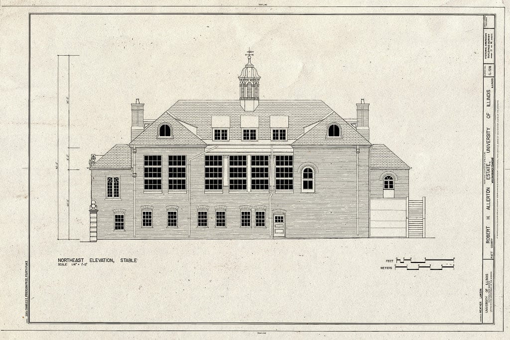 Blueprint HABS IL-1216 (Sheet 11 of 16) - Robert H. Allerton Estate, Monticello, Piatt County, IL