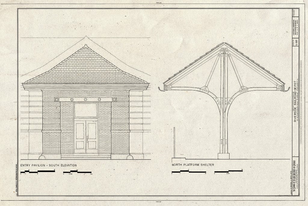 Blueprint HABS IL-1217 (Sheet 5 of 7) - Riverside Railroad Depot, 90 Bloomingbank Road, Riverside, Cook County, IL