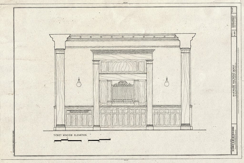 Blueprint HABS IL-1217 (Sheet 6 of 7) - Riverside Railroad Depot, 90 Bloomingbank Road, Riverside, Cook County, IL