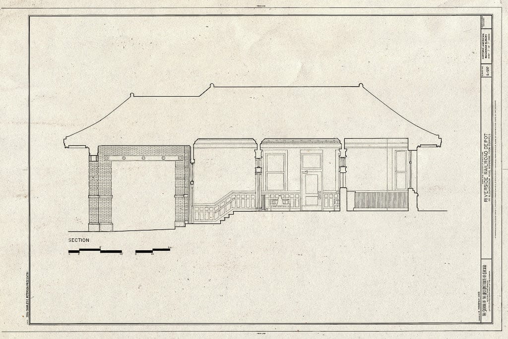 Blueprint HABS IL-1217 (Sheet 7 of 7) - Riverside Railroad Depot, 90 Bloomingbank Road, Riverside, Cook County, IL
