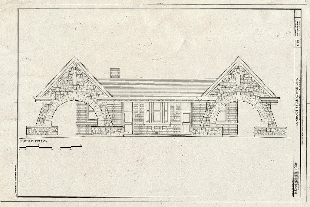 Blueprint HABS IL-1218 (Sheet 4 of 6) - La Grange Stone Avenue Depot, 701 Burlington Avenue, La Grange, Cook County, IL