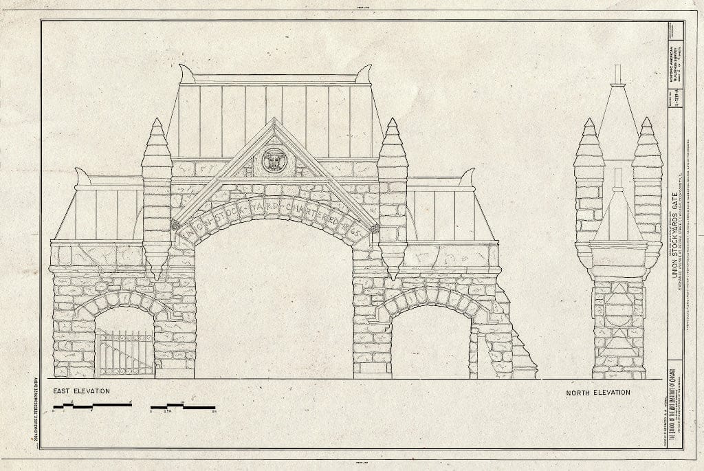 Blueprint HABS IL-1219-A (Sheet 2 of 4) - Union Stockyards, Gate, Exchange Avenue at Peoria Street, Chicago, Cook County, IL
