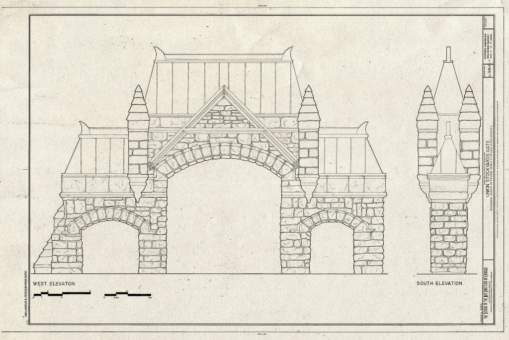 Blueprint HABS IL-1219-A (Sheet 3 of 4) - Union Stockyards, Gate, Exchange Avenue at Peoria Street, Chicago, Cook County, IL