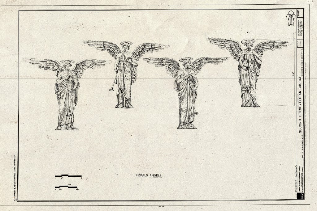 Blueprint Herald Angels - Second Presbyterian Church, 1936 South Michigan Avenue, Chicago, Cook County, IL