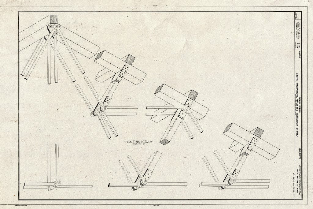 Blueprint HAER IND,14-WASH,1- (Sheet 6 of 7) - Ohio & Mississippi Railroad, Repair Shops, Van Trees & Seventeenth Streets, Washington, Daviess County, in