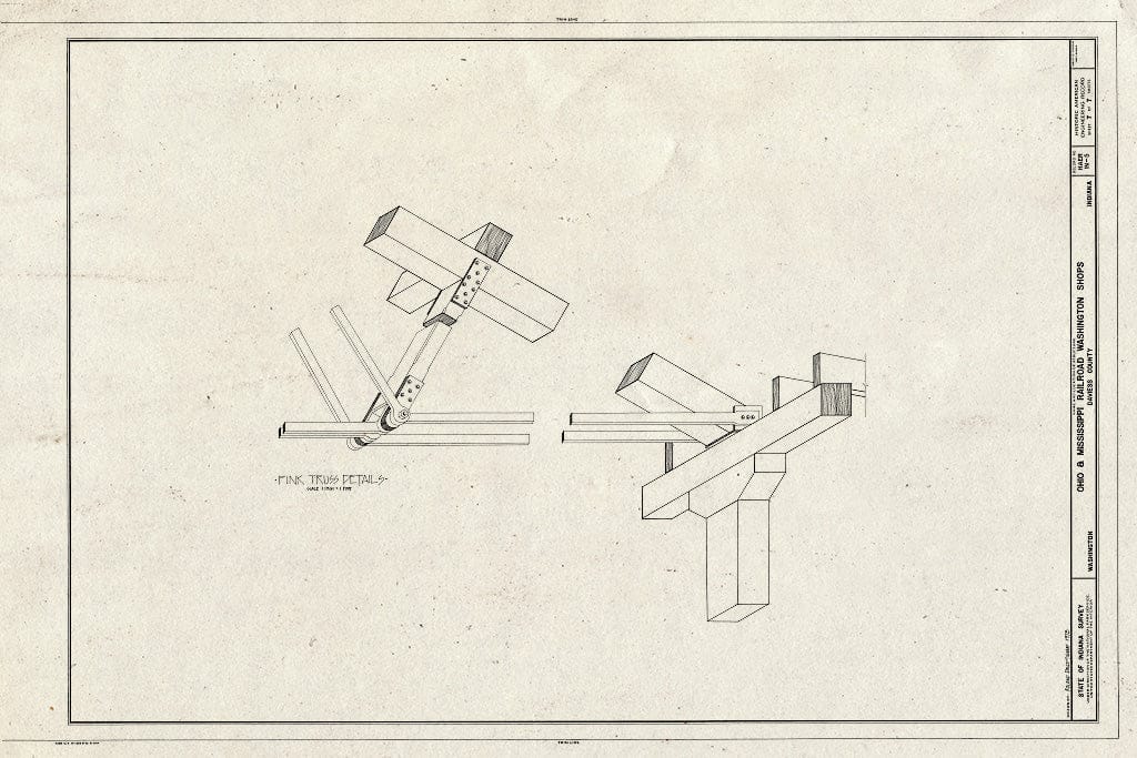 Blueprint HAER IND,14-WASH,1- (Sheet 7 of 7) - Ohio & Mississippi Railroad, Repair Shops, Van Trees & Seventeenth Streets, Washington, Daviess County, in