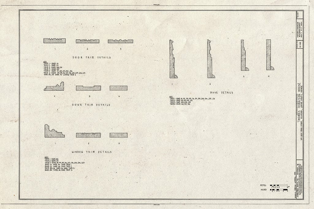 Blueprint HABS IND,89-Rich,9- (Sheet 7 of 7) - Thomas Harrison House, 514 West Main Street, Richmond, Wayne County, in