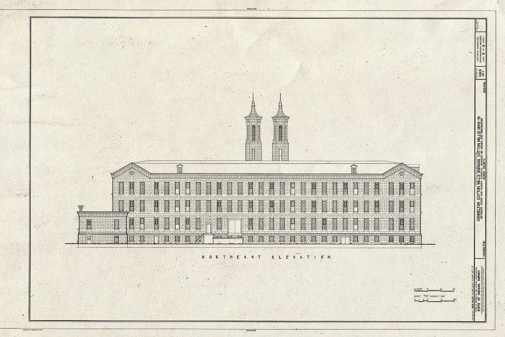 Blueprint HAER IND,62-CANN,2- (Sheet 5 of 8) - Cannelton Cotton Mill, Front & Fourth Streets, Cannelton, Perry County, in