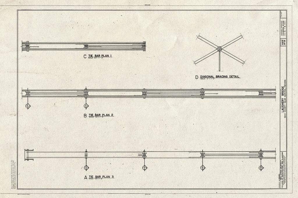 Blueprint HAER IND,15-AUR.V,1- (Sheet 5 of 6) - Laughery Creek Bridge, Spanning Laughery Creek, Aurora, Dearborn County, in