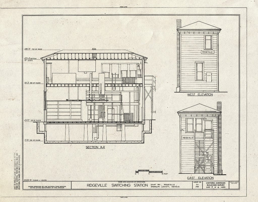 Blueprint HABS IND,68-RIDVI,1A- (Sheet 5 of 6) - Pennsylvania Railroad, Ridgeville Switching Station, East Road, Ridgeville, Randolph County, in