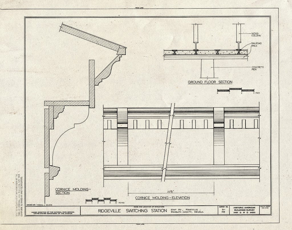 Blueprint HABS IND,68-RIDVI,1A- (Sheet 6 of 6) - Pennsylvania Railroad, Ridgeville Switching Station, East Road, Ridgeville, Randolph County, in