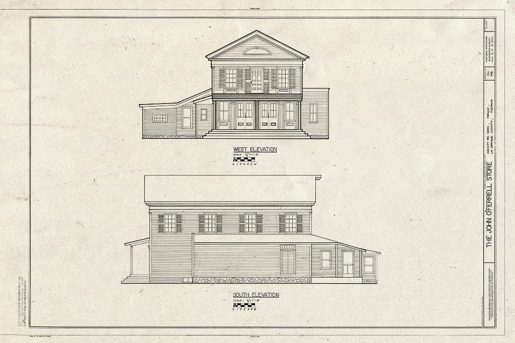 Blueprint HABS IND,44-MONG,1- (Sheet 3 of 4) - John O'Ferrell Store, County Road 400N, Mongo, Lagrange County, in