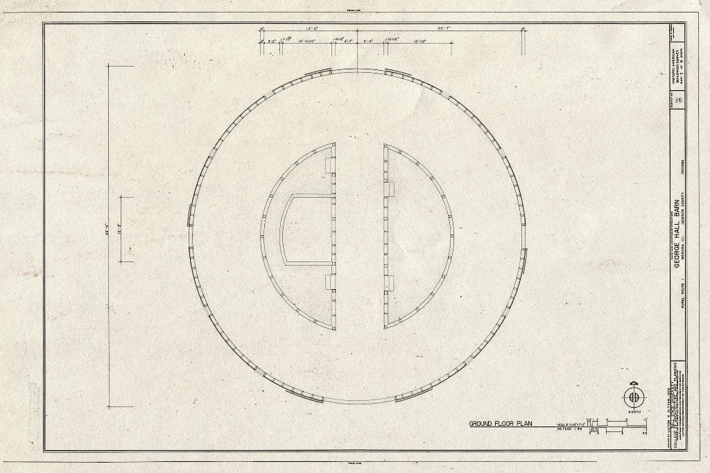 Blueprint HABS IND,35-MED.V,1A- (Sheet 2 of 6) - George Hall Barn, Rural Route 1, Medora, Jackson County, in