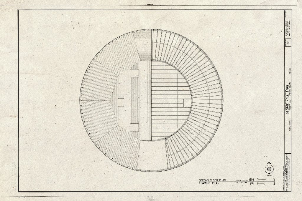 Blueprint HABS IND,35-MED.V,1A- (Sheet 3 of 6) - George Hall Barn, Rural Route 1, Medora, Jackson County, in