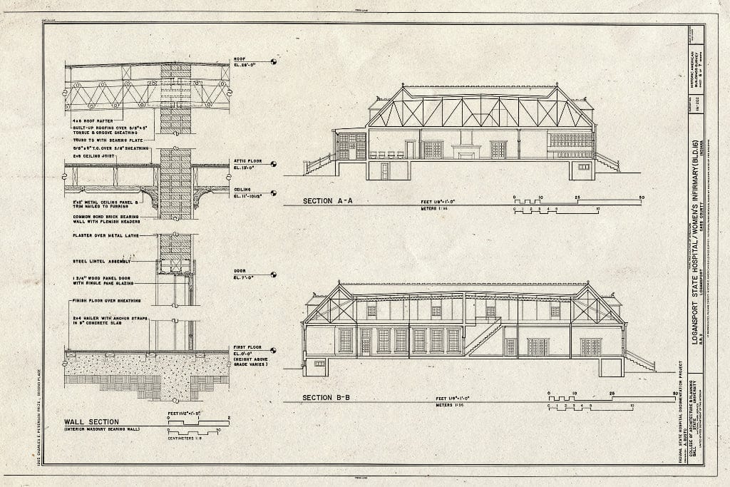 Blueprint HABS IND,9-LOGPO,1A- (Sheet 6 of 7) - Logansport State Hospital, Women's Infirmary, Rural Route 2, Logansport, Cass County, in