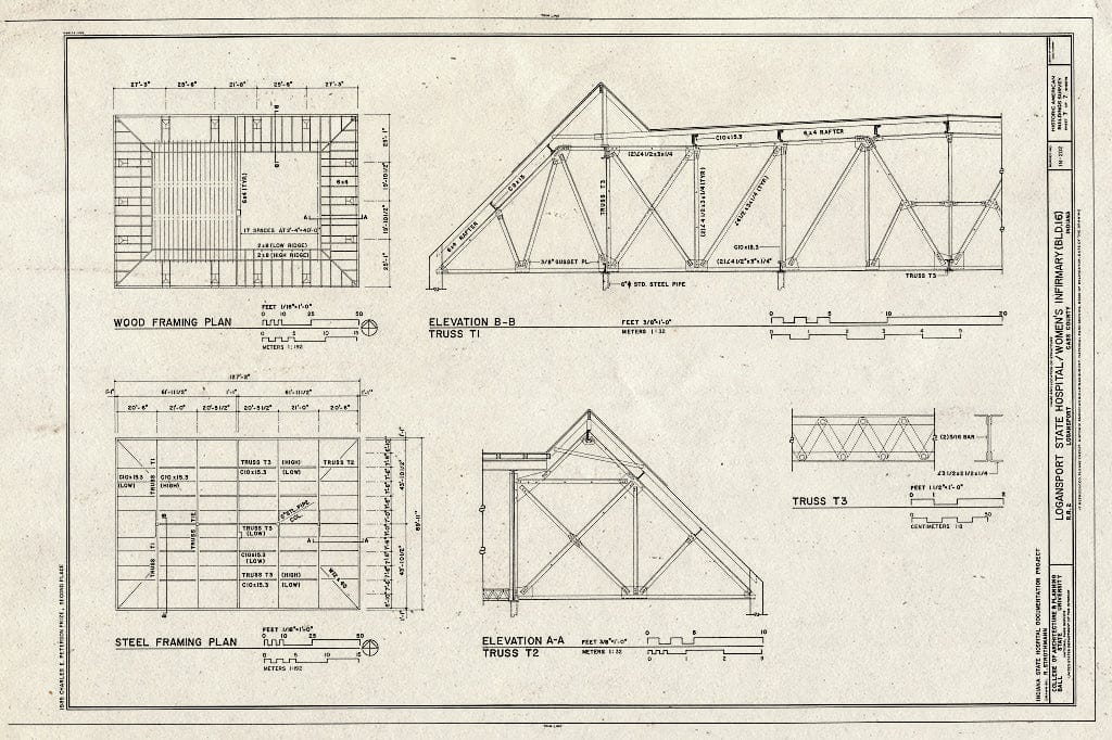 Blueprint HABS IND,9-LOGPO,1A- (Sheet 7 of 7) - Logansport State Hospital, Women's Infirmary, Rural Route 2, Logansport, Cass County, in