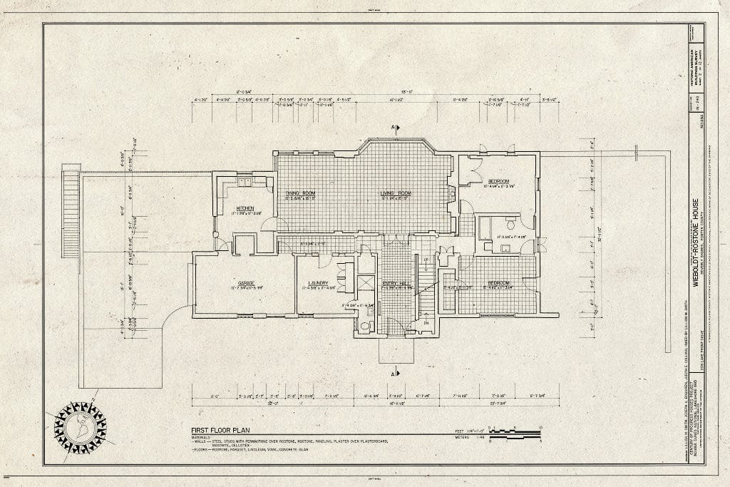 Blueprint HABS IND,64-BEVSH,7- (Sheet 2 of 12) - Wieboldt-Rostone House, 270 Lake Front Drive (Moved from Chicago, IL), Beverly Shores, Porter County, in