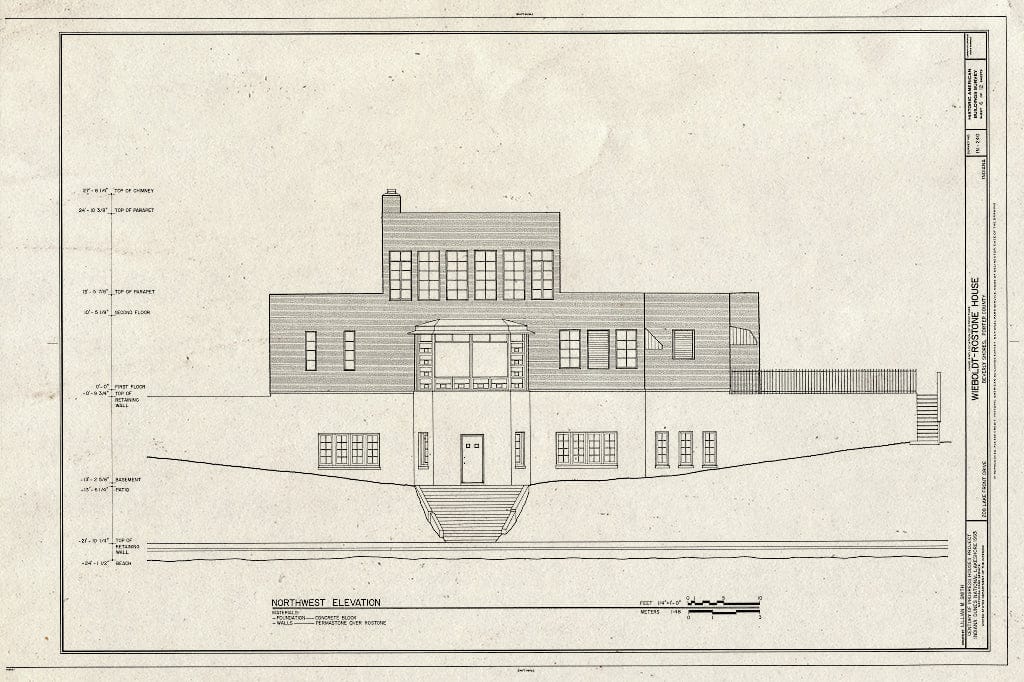 Blueprint HABS IND,64-BEVSH,7- (Sheet 6 of 12) - Wieboldt-Rostone House, 270 Lake Front Drive (Moved from Chicago, IL), Beverly Shores, Porter County, in