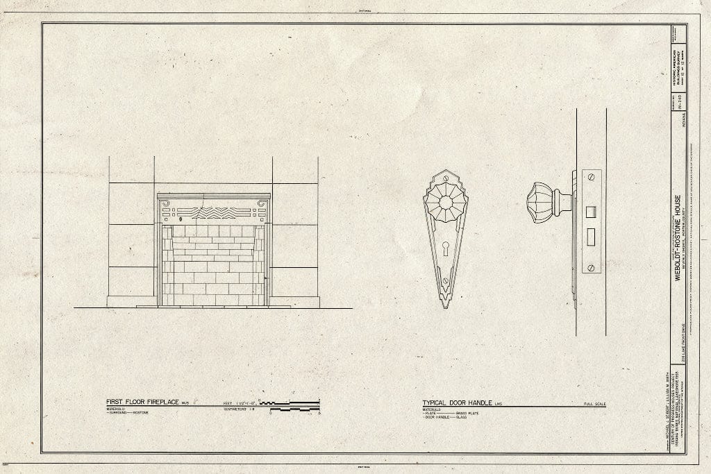 Blueprint HABS IND,64-BEVSH,7- (Sheet 10 of 12) - Wieboldt-Rostone House, 270 Lake Front Drive (Moved from Chicago, IL), Beverly Shores, Porter County, in
