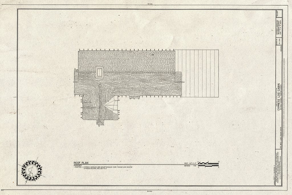 Blueprint HABS IND,64-BEVSH,2- (Sheet 2 of 4) - Cypress Log Cabin, 215 Lake Front Drive (Moved from Chicago, IL), Beverly Shores, Porter County, in