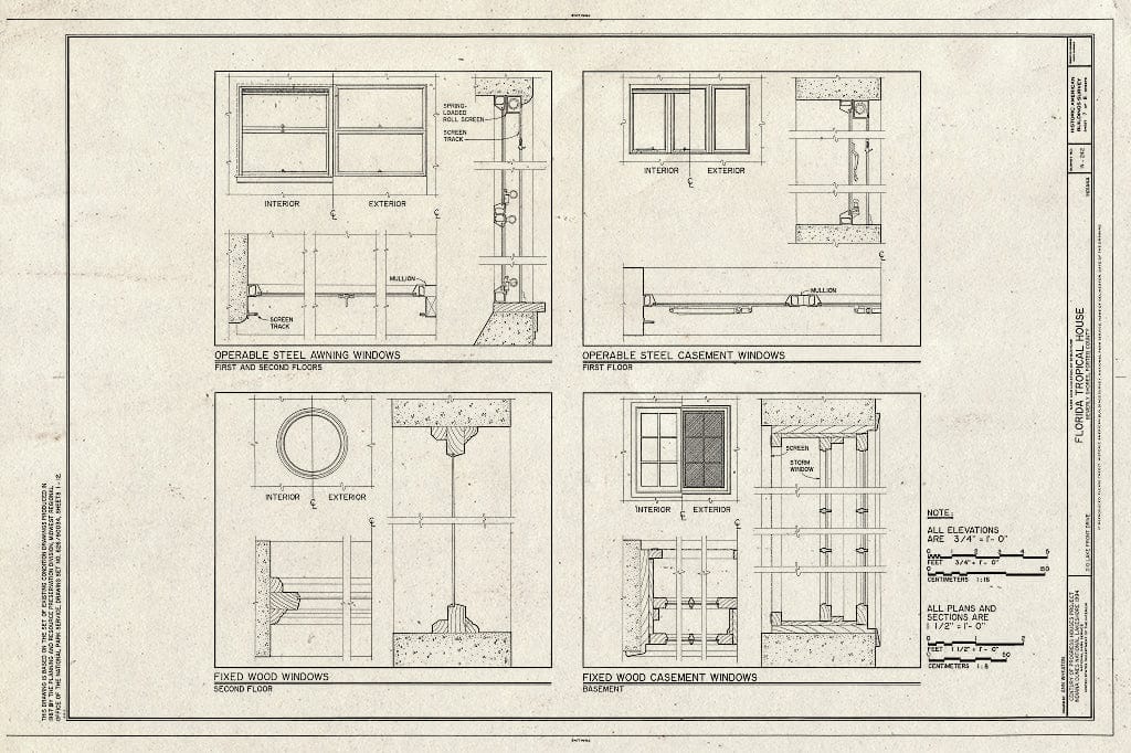 Blueprint HABS IND,64-BEVSH,8- (Sheet 7 of 8) - Florida Tropical House, 250 Lake Front Drive (Moved from Chicago, IL), Beverly Shores, Porter County, in