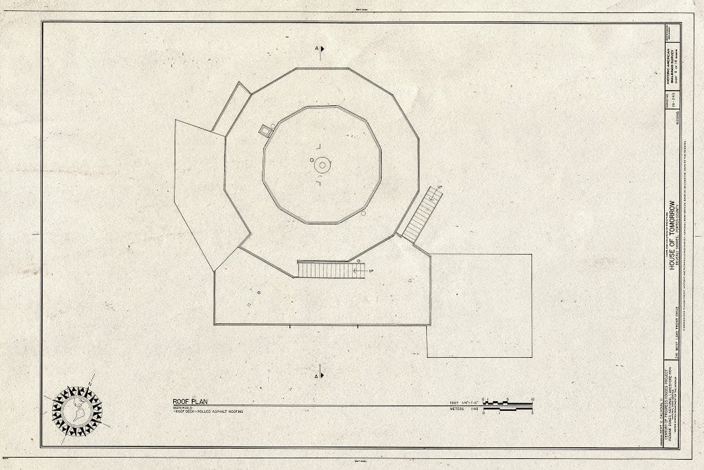 Blueprint HABS IND,64-BEVSH,9- (Sheet 4 of 14) - House of Tomorrow, 241 Lake Front Drive (Moved from Chicago, IL), Beverly Shores, Porter County, in