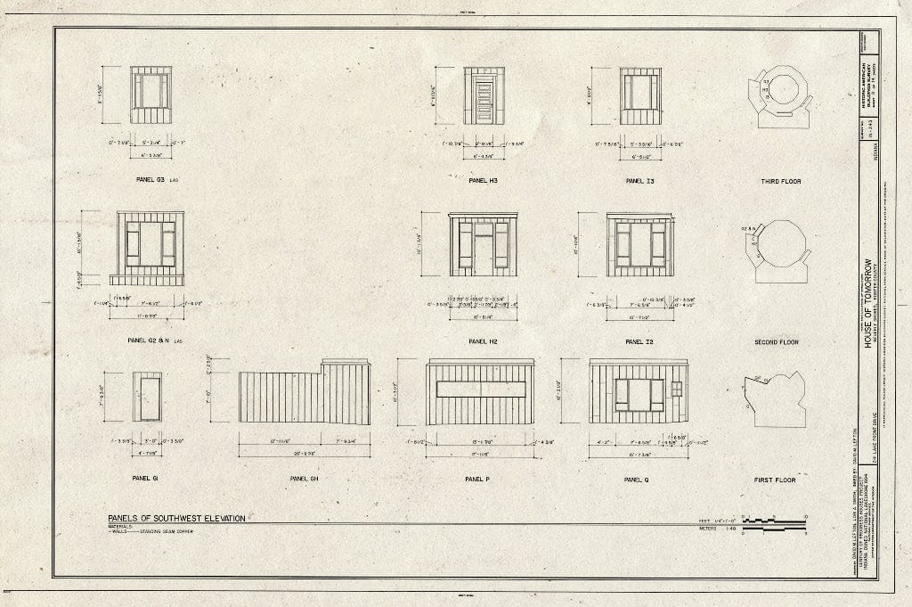 Blueprint HABS IND,64-BEVSH,9- (Sheet 8 of 14) - House of Tomorrow, 241 Lake Front Drive (Moved from Chicago, IL), Beverly Shores, Porter County, in