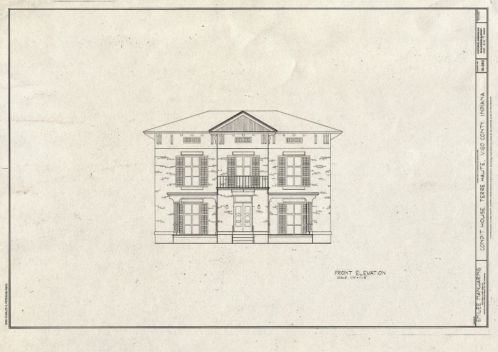 Blueprint HABS IND,84-TEHA,1- (Sheet 4 of 7) - Condit House, Terre Haute, Vigo County, in