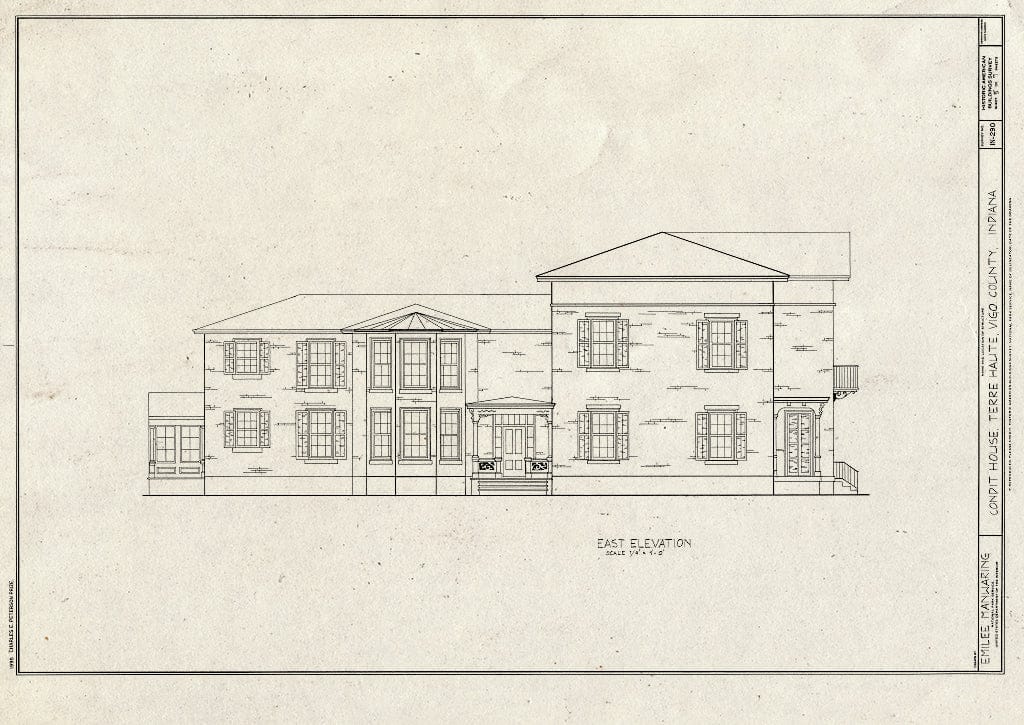 Blueprint HABS IND,84-TEHA,1- (Sheet 5 of 7) - Condit House, Terre Haute, Vigo County, in