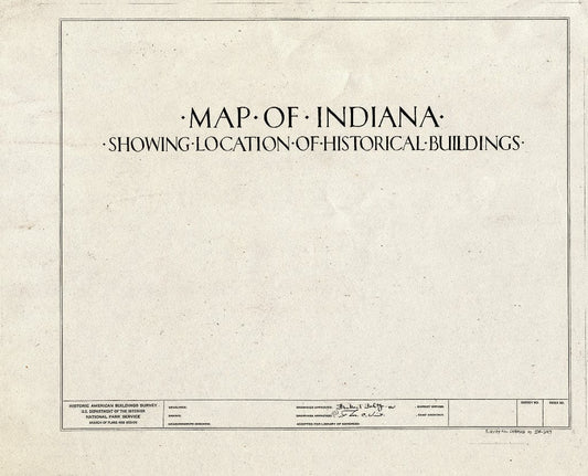 Blueprint HABS IND,49-IND,44- (Sheet 0 of 2) - Map of Indiana, Indianapolis, Marion County, in