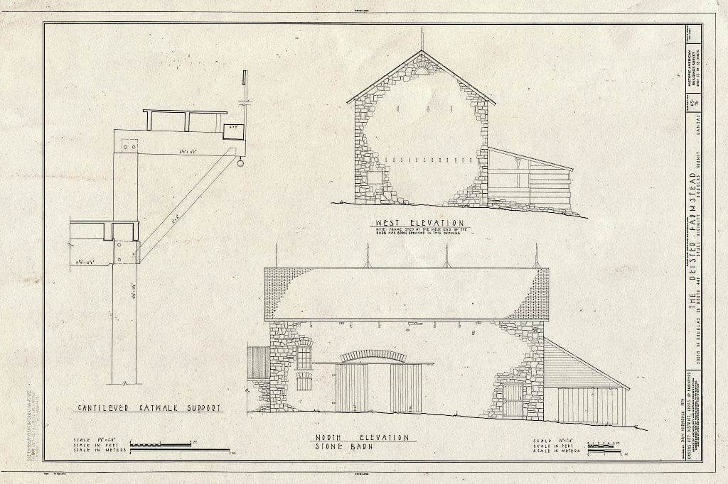 Blueprint HABS KANS,23-STUL.V,1- (Sheet 12 of 18) - Deister Farmstead, Route 442, Stull, Douglas County, KS