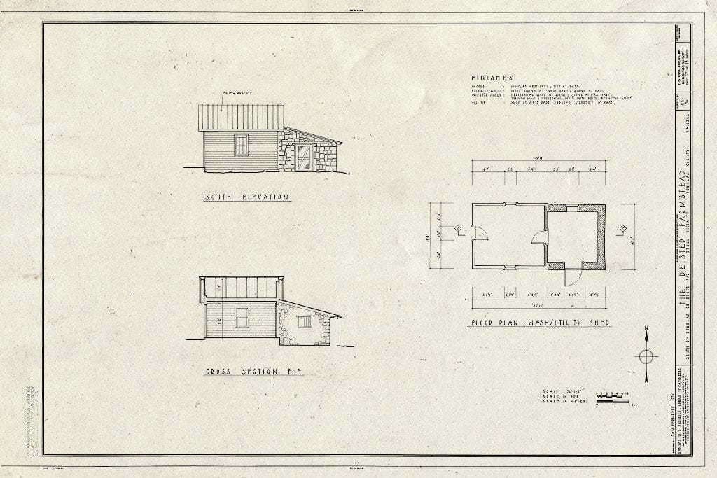 Blueprint HABS KANS,23-STUL.V,1- (Sheet 17 of 18) - Deister Farmstead, Route 442, Stull, Douglas County, KS
