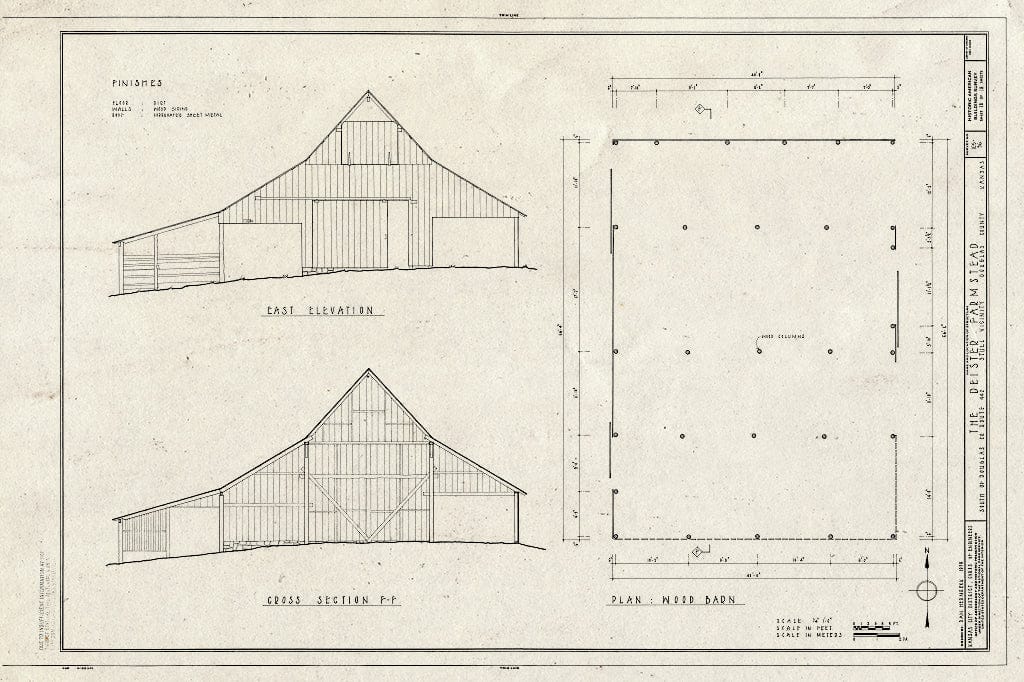 Blueprint HABS KANS,23-STUL.V,1- (Sheet 18 of 18) - Deister Farmstead, Route 442, Stull, Douglas County, KS