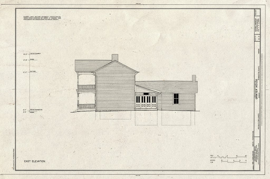 Blueprint HABS KANS,105-MUNC,1- (Sheet 7 of 9) - Moses Grinter House, 1420 South Seventy-Eighth Street, Muncie, Wyandotte County, KS