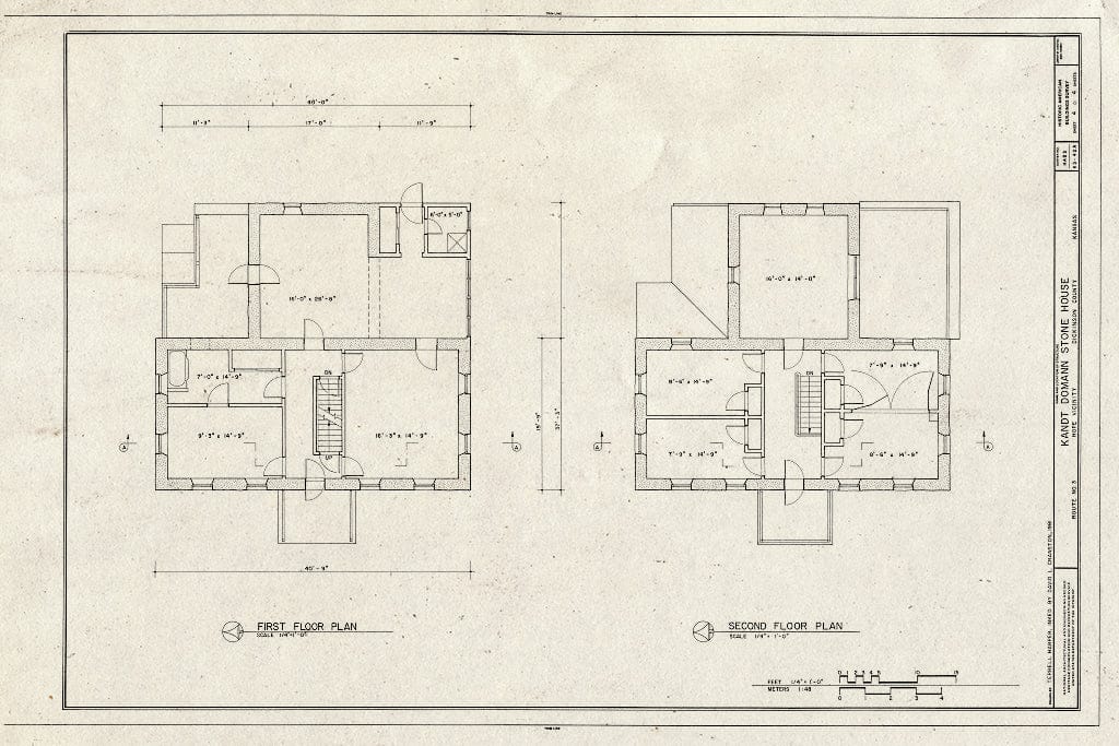 Blueprint HABS KANS,21-Hope.V,1-A- (Sheet 4 of 4) - Kandt-Domann Farmstead, Stone House, State Route 3, Hope, Dickinson County, KS