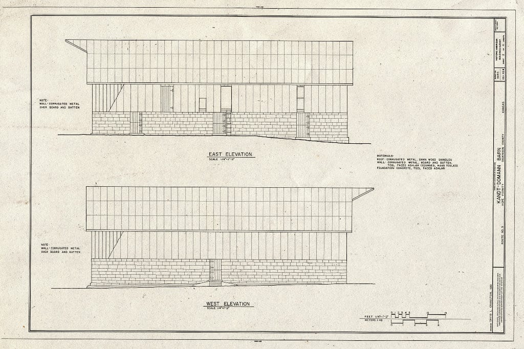 Blueprint HABS KANS,21-Hope.V,1-B- (Sheet 2 of 4) - Kandt-Domann Farmstead, Barn, State Route 3, Hope, Dickinson County, KS