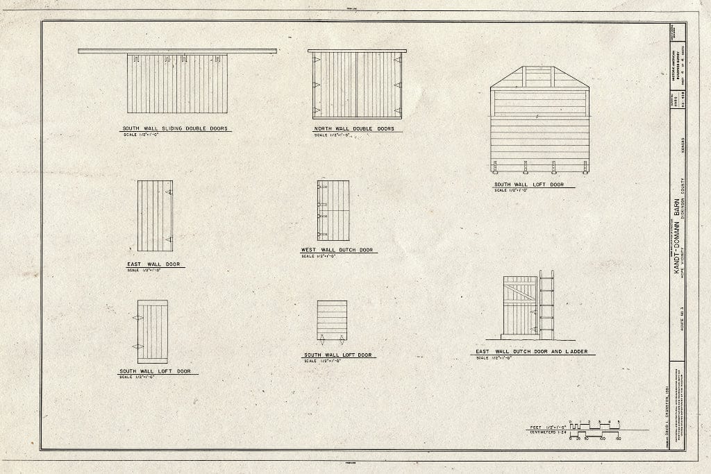 Blueprint HABS KANS,21-Hope.V,1-B- (Sheet 4 of 4) - Kandt-Domann Farmstead, Barn, State Route 3, Hope, Dickinson County, KS