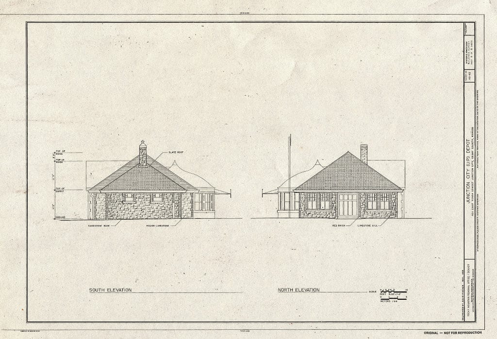 Blueprint HABS KS-62 (Sheet 6 of 8) - Junction City Depot, 410 East Tenth Street, Junction City, Geary County, KS