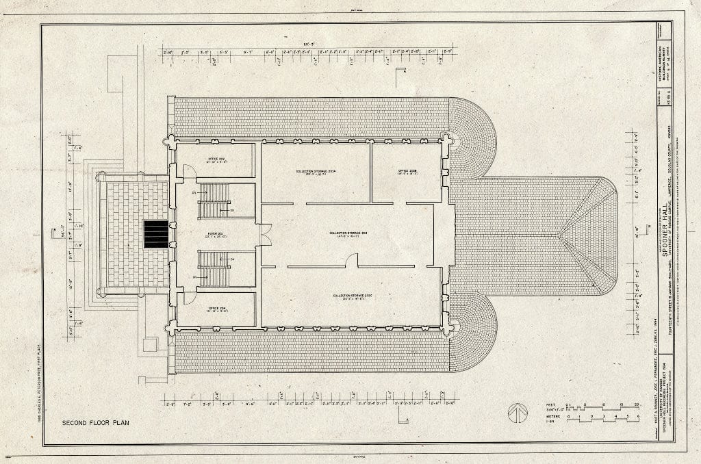 Blueprint HABS KANS,23-LAWR,12- (Sheet 5 of 14) - Spooner Hall, Fourteenth Street & Jayhawk Road, Lawrence, Douglas County, KS