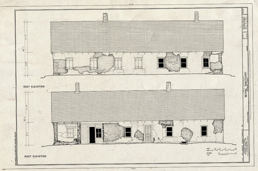 Blueprint HABS KANS,57-INMAN.V,1- (Sheet 3 of 6) - Bethel Sanctuary, Inman, McPherson County, KS