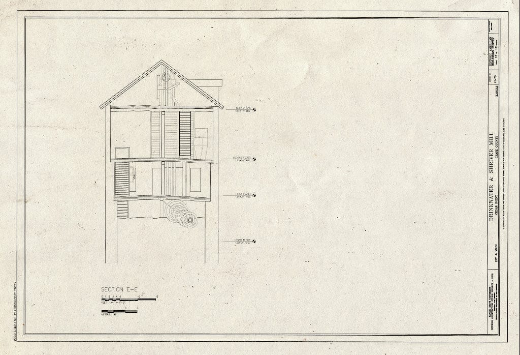 Blueprint HABS KANS,9-Cedar,1- (Sheet 12 of 12) - Drinkwater & Shriver Mill, First & Main Streets, Cedar Point, Chase County, KS