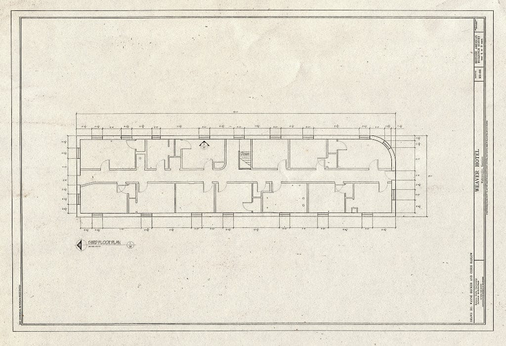 Blueprint HABS KS-80 (Sheet 4 of 9) - Weaver Hotel, 126 South Kansas Street, Waterville, Marshall County, KS