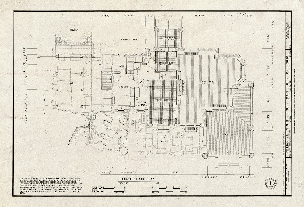 Blueprint HABS KS-81-A (Sheet 1 of 13) - William Allen White House, Main House, 927 North Exchange Street, Emporia, Lyon County, KS