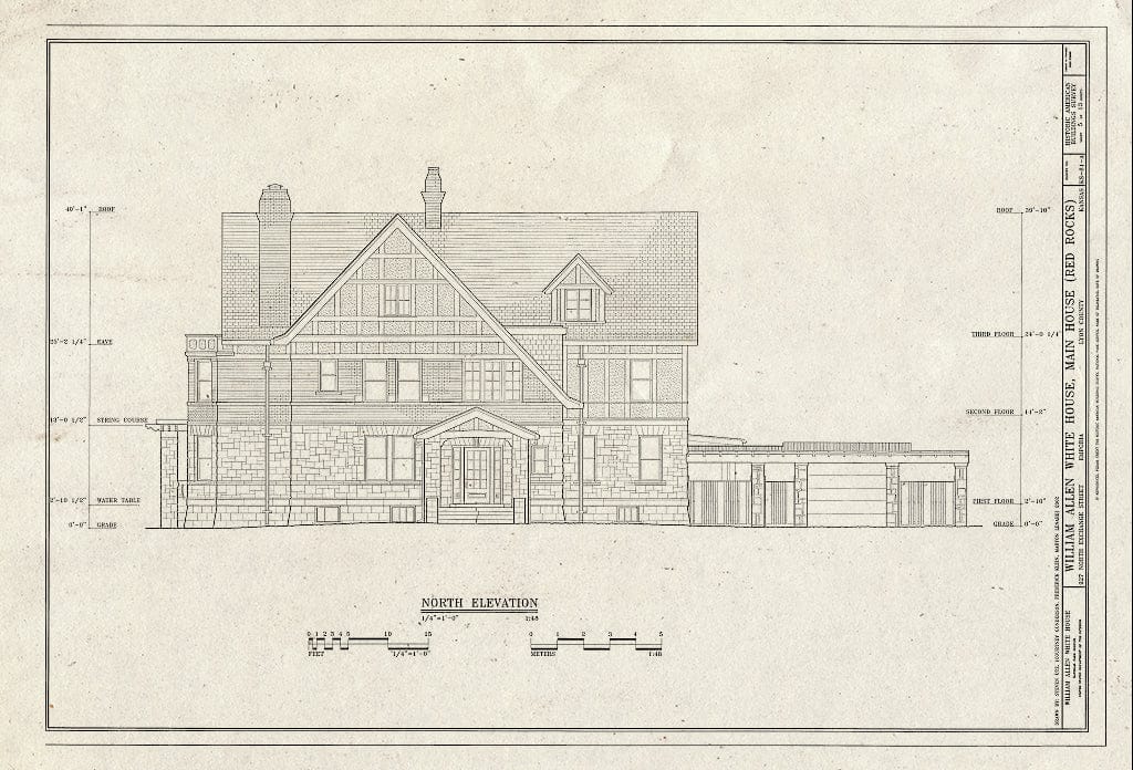 Blueprint HABS KS-81-A (Sheet 5 of 13) - William Allen White House, Main House, 927 North Exchange Street, Emporia, Lyon County, KS