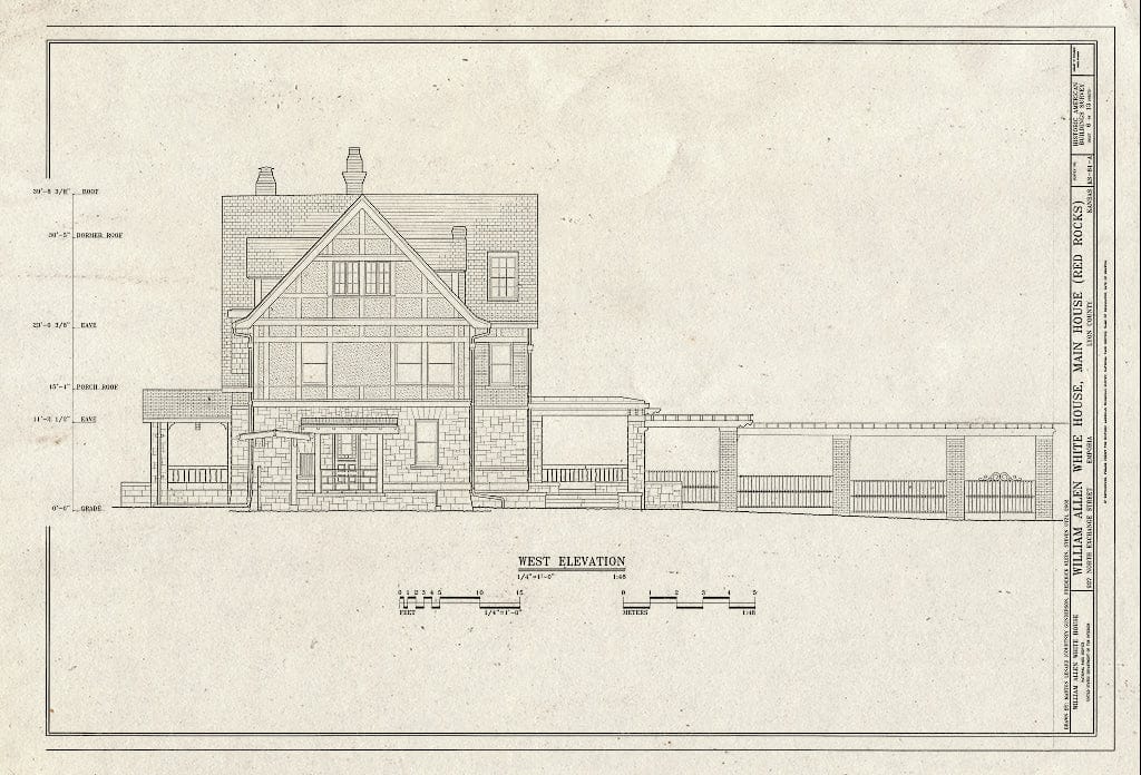 Blueprint HABS KS-81-A (Sheet 6 of 13) - William Allen White House, Main House, 927 North Exchange Street, Emporia, Lyon County, KS