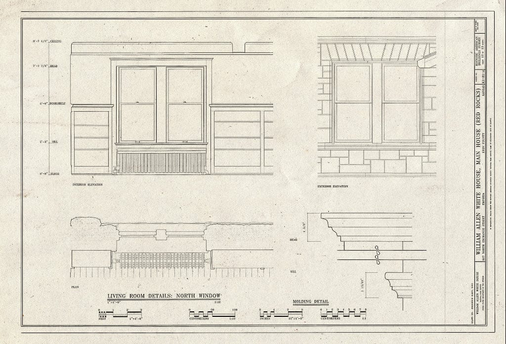 Blueprint HABS KS-81-A (Sheet 12 of 13) - William Allen White House, Main House, 927 North Exchange Street, Emporia, Lyon County, KS