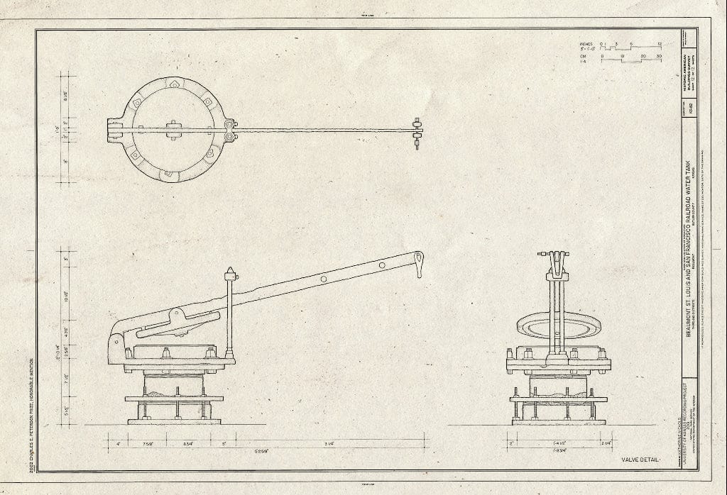 Blueprint HABS KS-82 (Sheet 12 of 12) - Beaumont St. Louis & San Francisco Railroad Water Tank, Third & D Streets, Beaumont, Butler County, KS