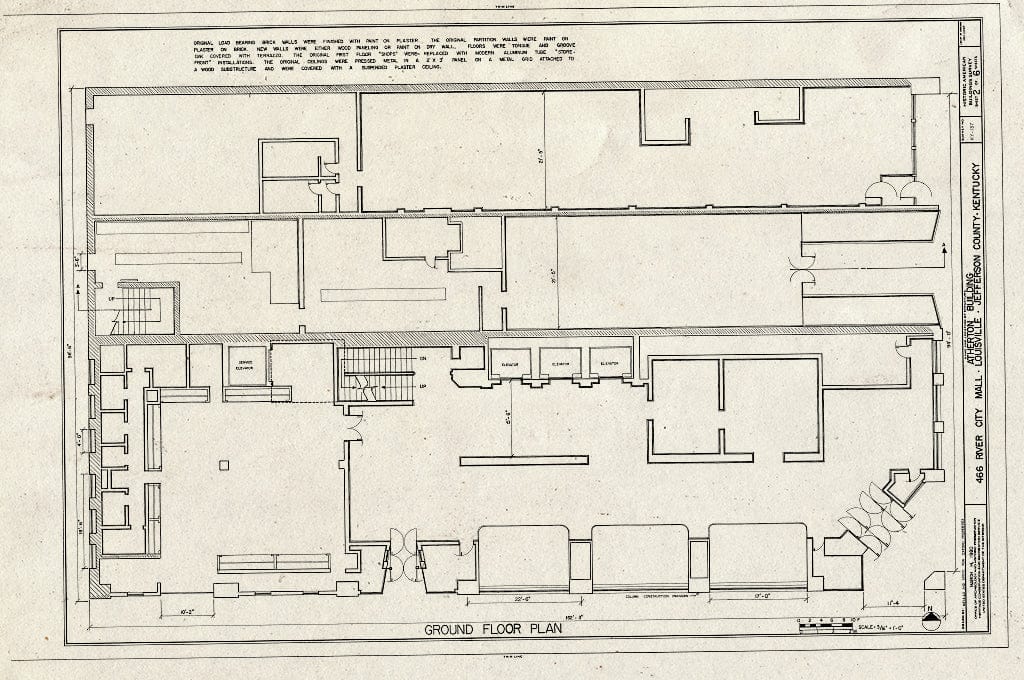 Blueprint HABS KY,56-LOUVI,28- (Sheet 2 of 6) - Atherton Building, 466 River City Mall, Louisville, Jefferson County, KY